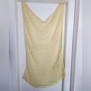 Yellow Crochet Throw Blanket